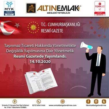 Taşınmaz Ticareti Hakkında Yönetmelik Değişti