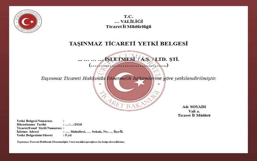 Taşınmaz Ticareti Yetki Belgesi Sorgulama Sayfası Açıldı